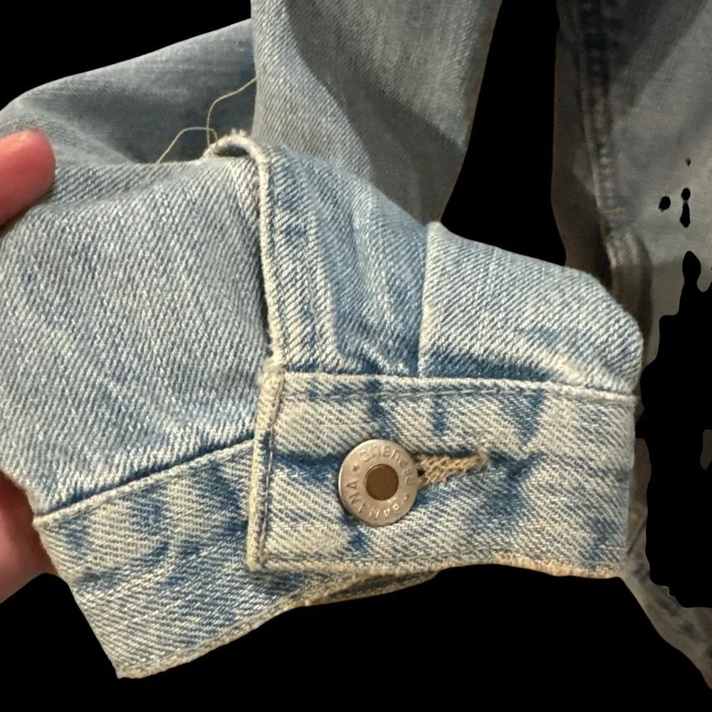 Vintage Banana Republic Denim Trucker Jacket Size XL Made In USA Cabincore EUC